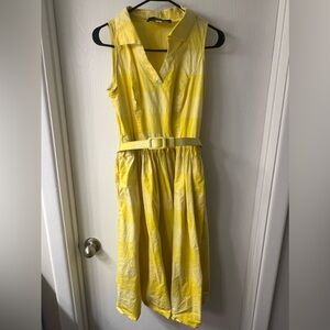ModCloth yellow checkered dress Medium